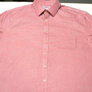 Charles Tyrwhitt Button Non Iron red check 18 35
